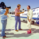 Bill Dana being interviewed after last powered flight of the X-24B.